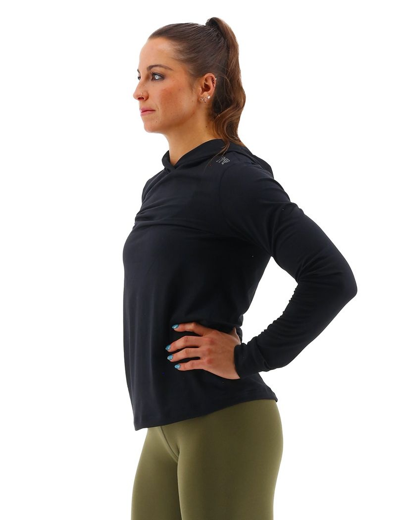 Sweat a Capuche Tyr Sls Tech Performance Femme Noir | 35751335QIL