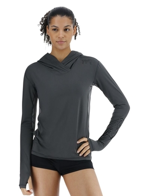 Sweat a Capuche Tyr Sundefense? Vented Femme Grise Foncé | 86974988VYX