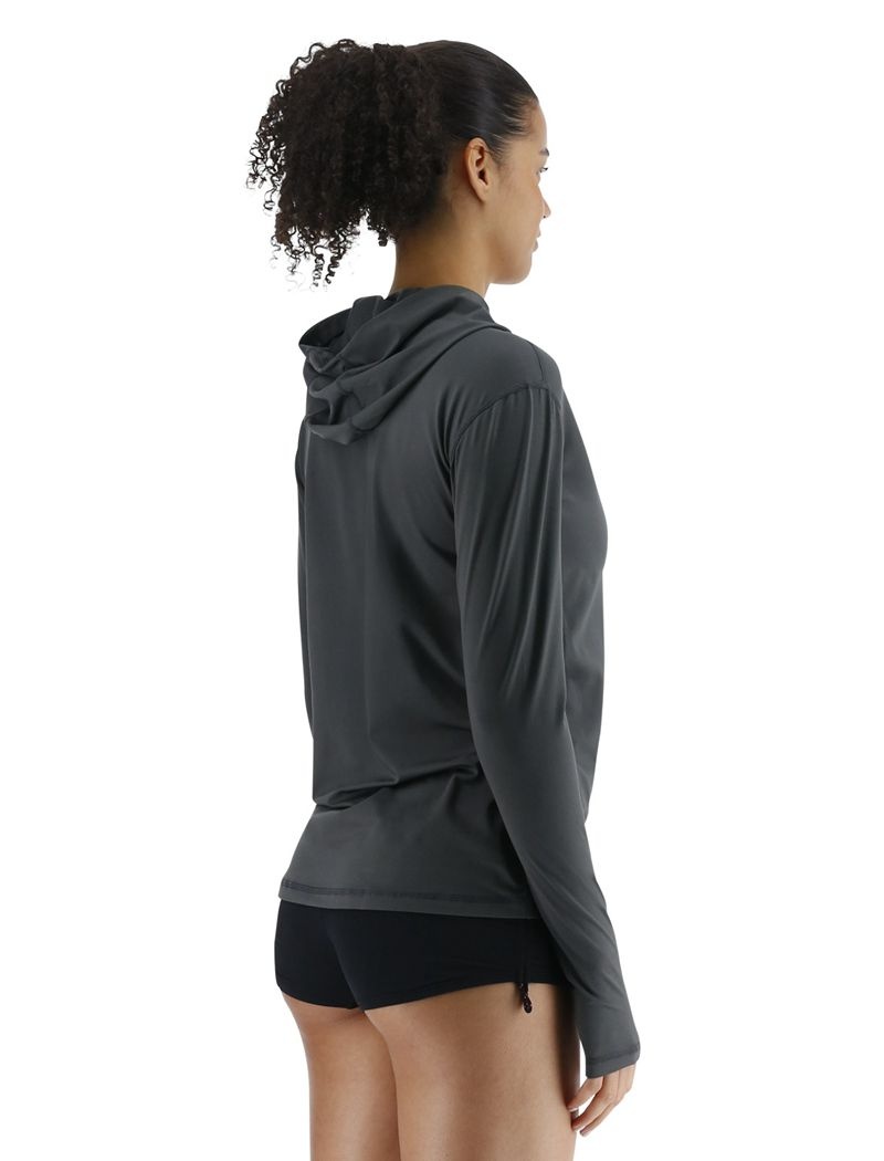 Sweat a Capuche Tyr Sundefense? Vented Femme Grise Foncé | 86974988VYX