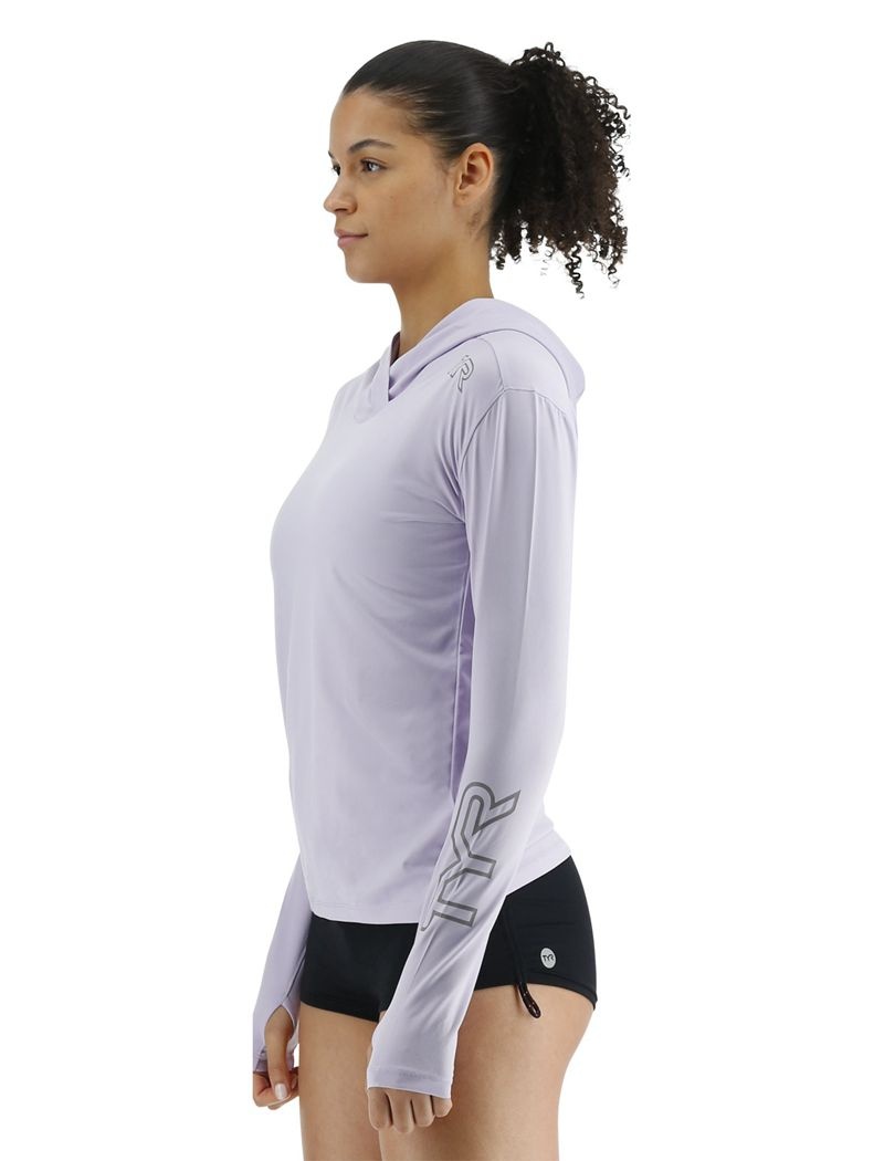 Sweat a Capuche Tyr Sundefense Femme Violette Clair | 40065621RCO