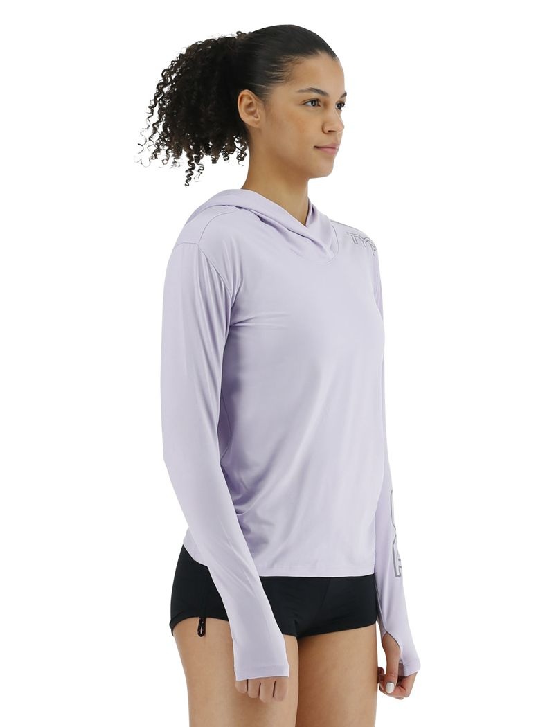 Sweat a Capuche Tyr Sundefense Femme Violette Clair | 40065621RCO