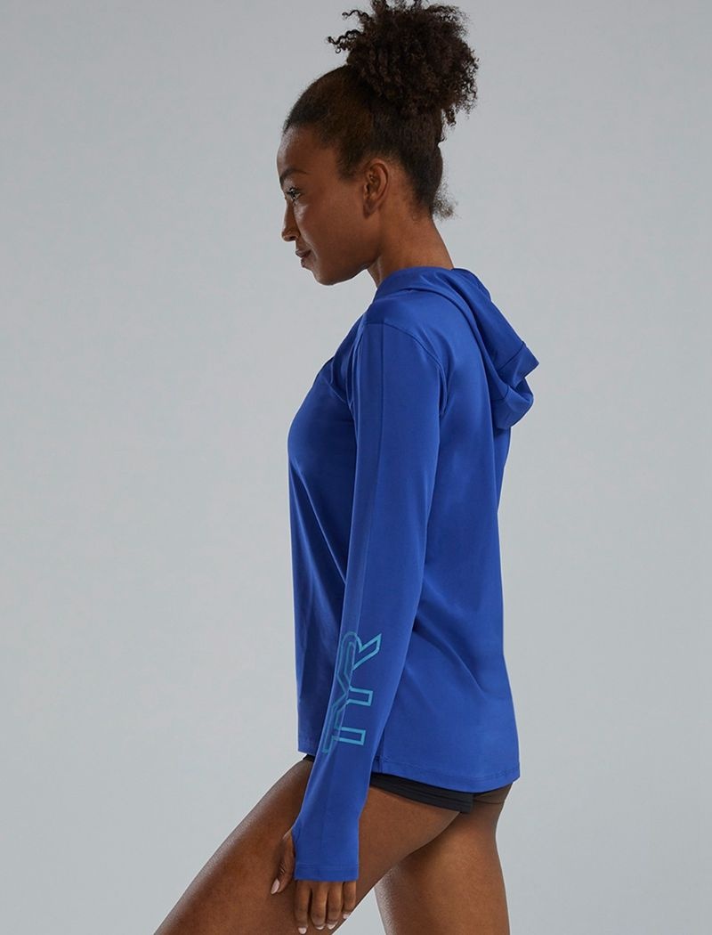 Sweat a Capuche Tyr Sundefense Femme Bleu | 74760862ANX