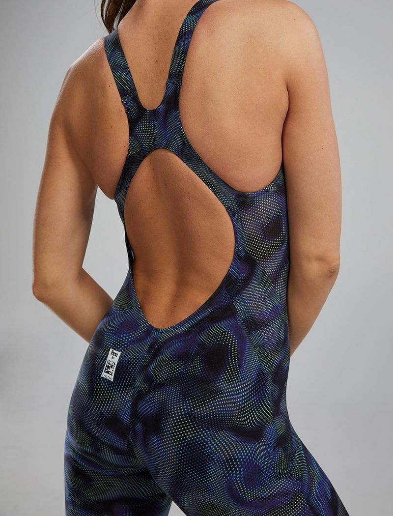 Maillot de Bain Tyr Avictor? 2.0. Open Back Exolon Femme Bleu Marine Vert | 60741682GAZ