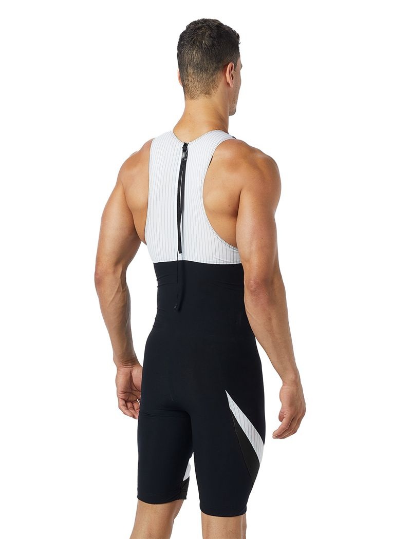 Maillot de Bain Tyr Zip-back Tri-suit Carbon Homme Noir | 99307691KHC