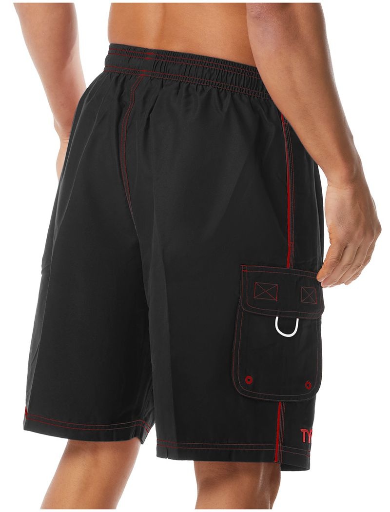 Short de Bain Tyr Challenger Homme Noir Rouge | 62172451SGM