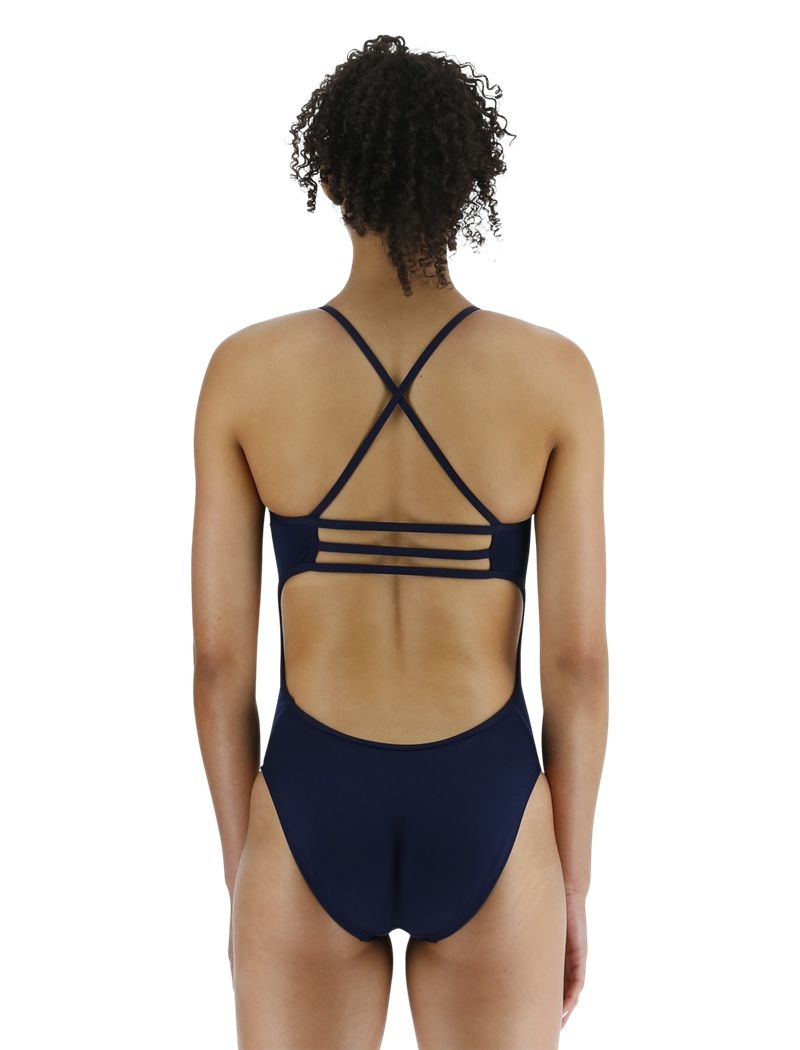 Maillot de Bain Tyr Durafast Elite? Trinityfit Femme Bleu Marine | 08256324ZZD