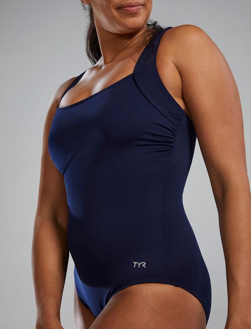 Maillot de Bain Tyr Durafast Elite? Square Neck Controlfit Femme Bleu Marine | 70793193RLJ