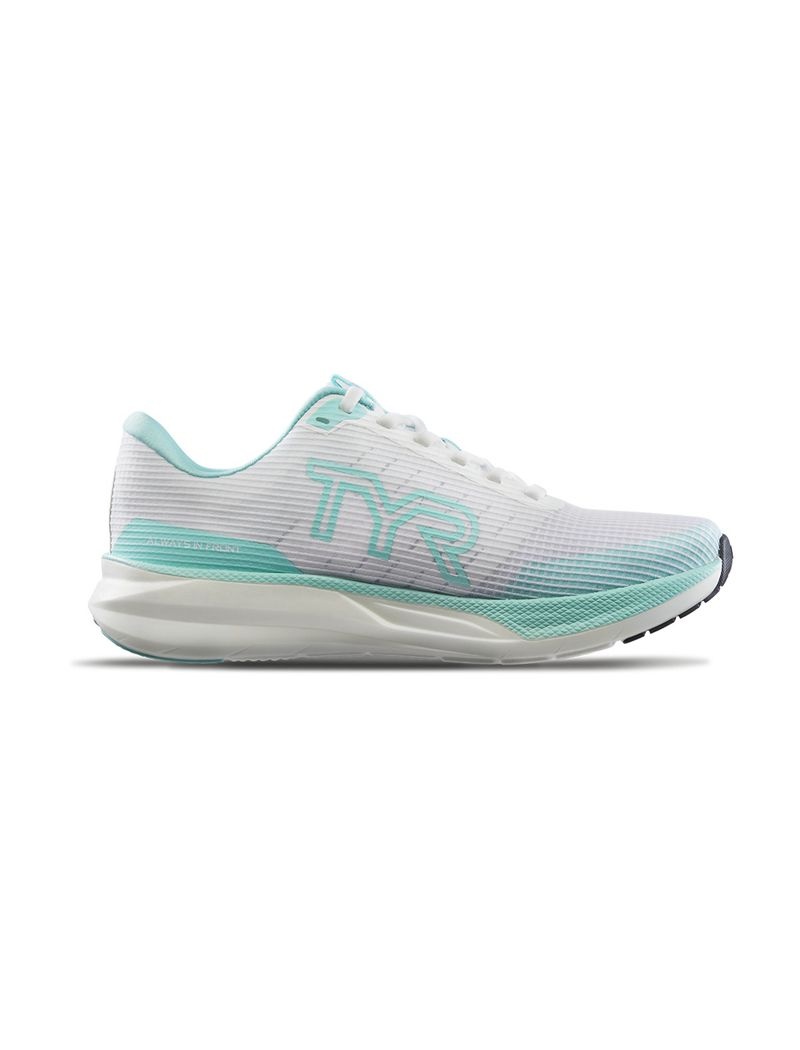 Chaussure Running Tyr Sr-1 Tempo Runner Femme Blanche Turquoise | 97527829NWX