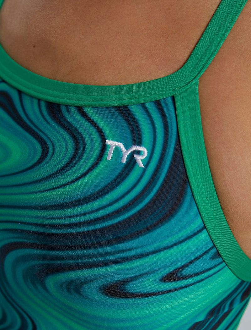 Maillot de Bain Tyr Durafast Elite? Diamondfit Vitality Femme Vert | 00239244BPU