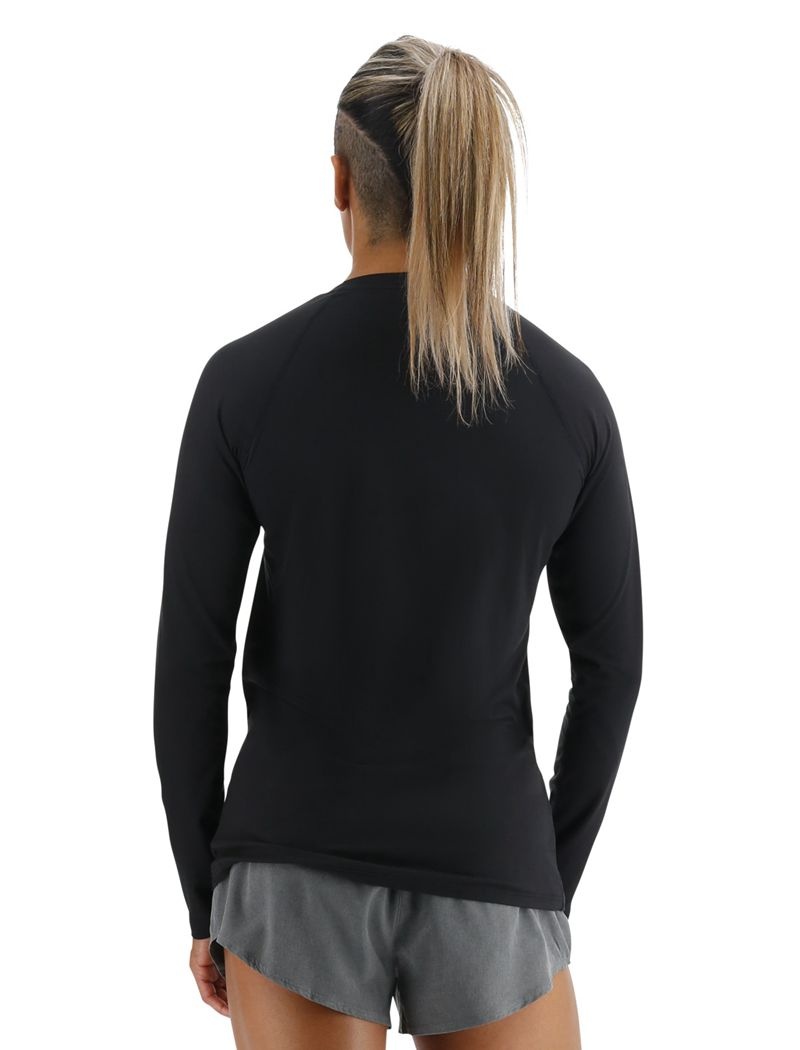 T-Shirt Tyr Climadry? Raglan Long Sleeve Femme Noir | 06911917HEE