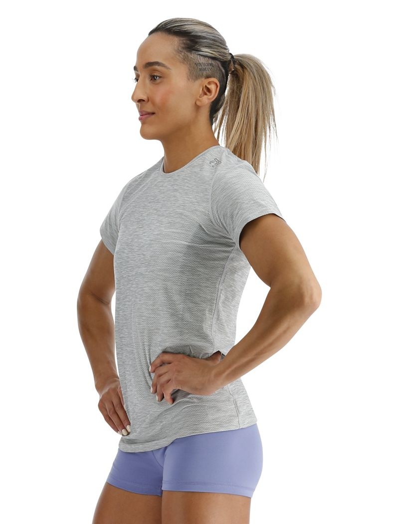 T-Shirt Tyr Airtec? Corta Sleeve Femme Grise | 37503238YTP