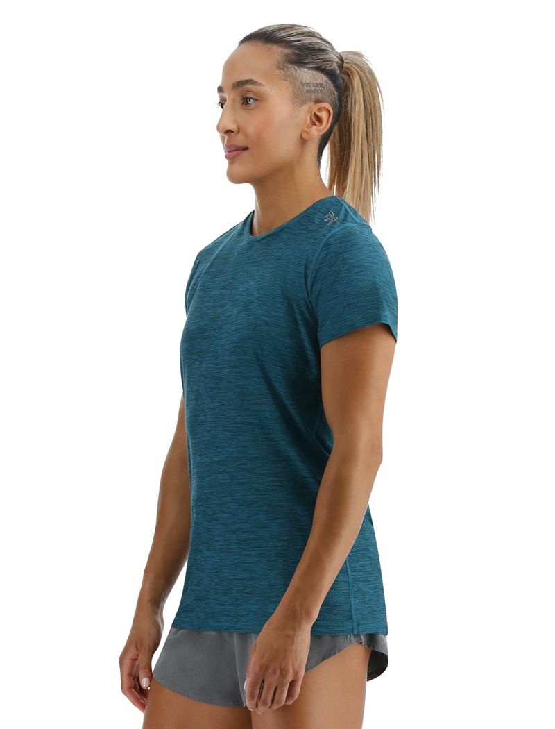 T-Shirt Tyr Airtec? Corta Sleeve Femme Vert Foncé | 99817122WWM