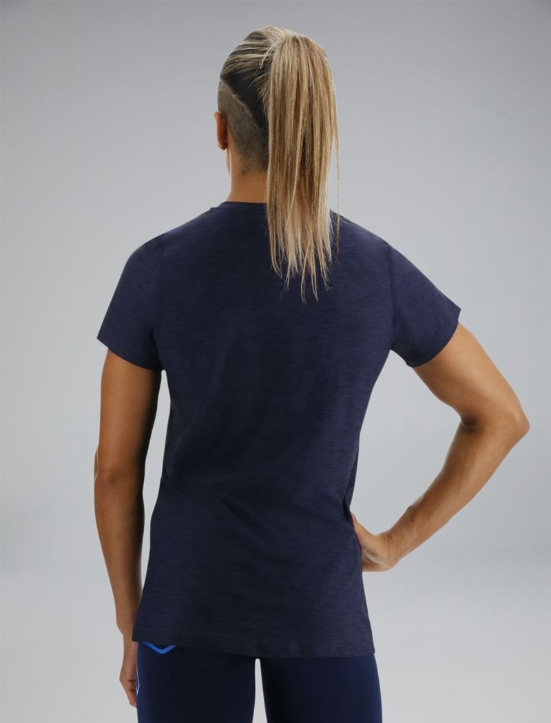 T-Shirt Tyr Airtec? Corta Sleeve Femme Bleu Marine | 29193380XSV