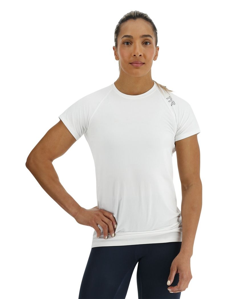 T-Shirt Tyr Climadry? Raglan Femme Blanche | 49942470RBP