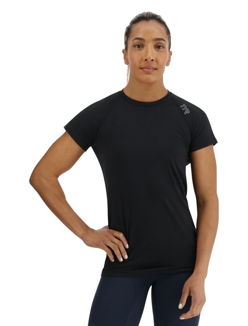 T-Shirt Tyr Climadry? Raglan Femme Noir | 38247714JNJ