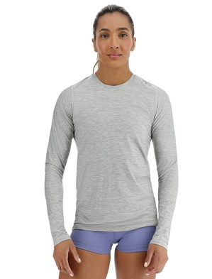 T-Shirt Tyr Airtec? Long Sleeve Femme Grise | 64309735DJI