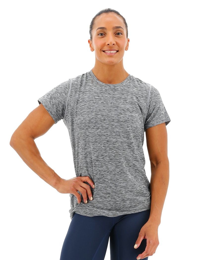 T-Shirt Tyr Airtec? Corta Sleeve Femme Grise | 86145202ZUF