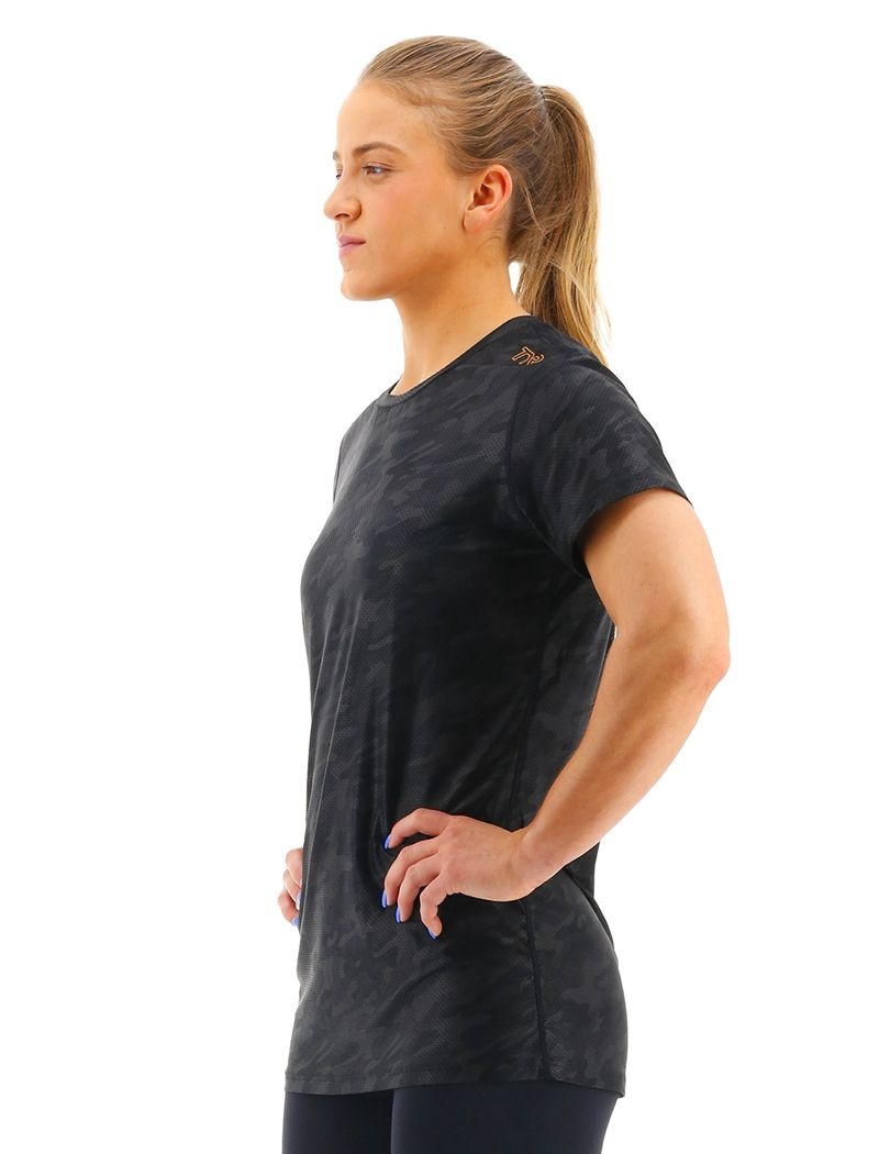 T-Shirt Tyr Airtec? Corta Sleeve Femme Noir | 05743475IAQ