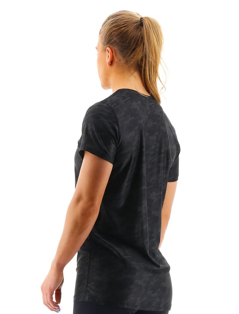 T-Shirt Tyr Airtec? Corta Sleeve Femme Noir | 05743475IAQ