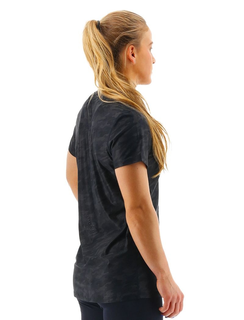 T-Shirt Tyr Airtec? Corta Sleeve Femme Noir | 05743475IAQ