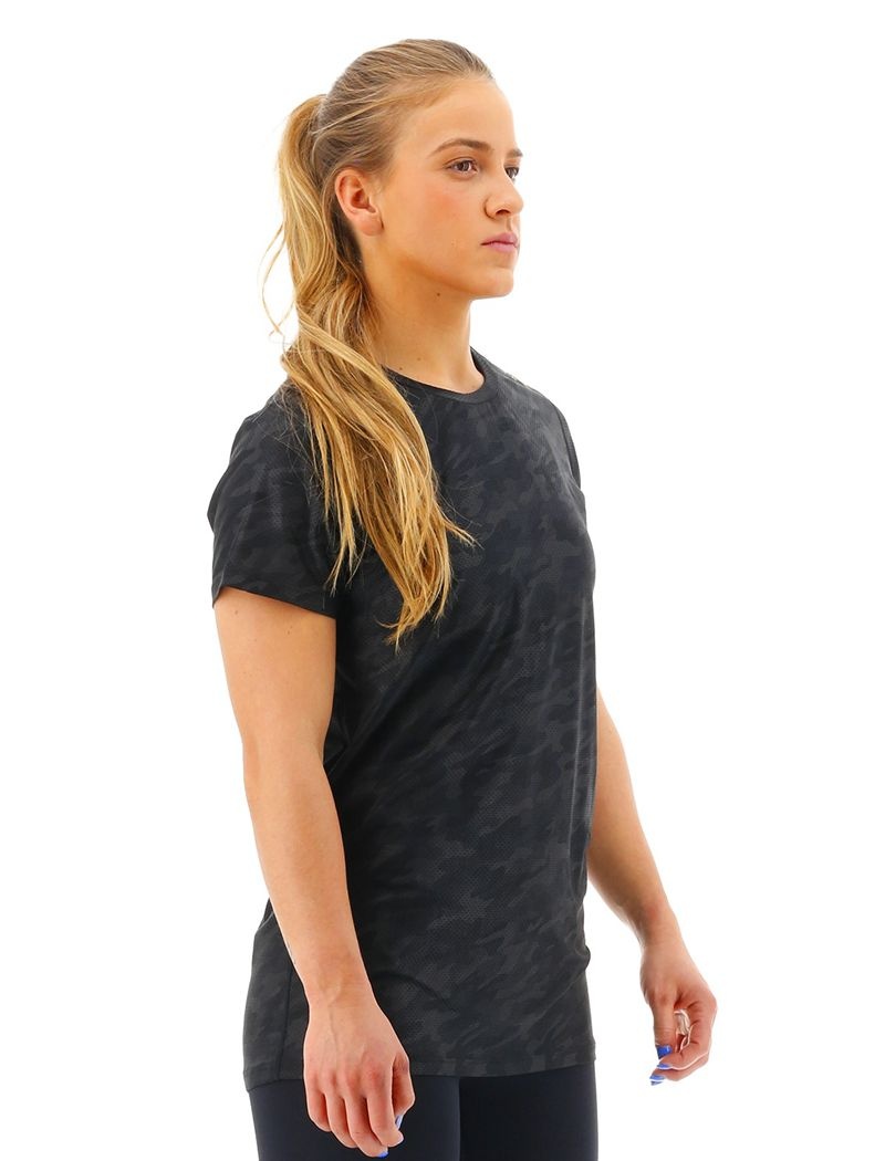 T-Shirt Tyr Airtec? Corta Sleeve Femme Noir | 05743475IAQ