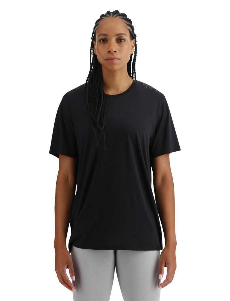 T-Shirt Tyr Ultrasoft Legere Tech Femme Noir | 26669892GED