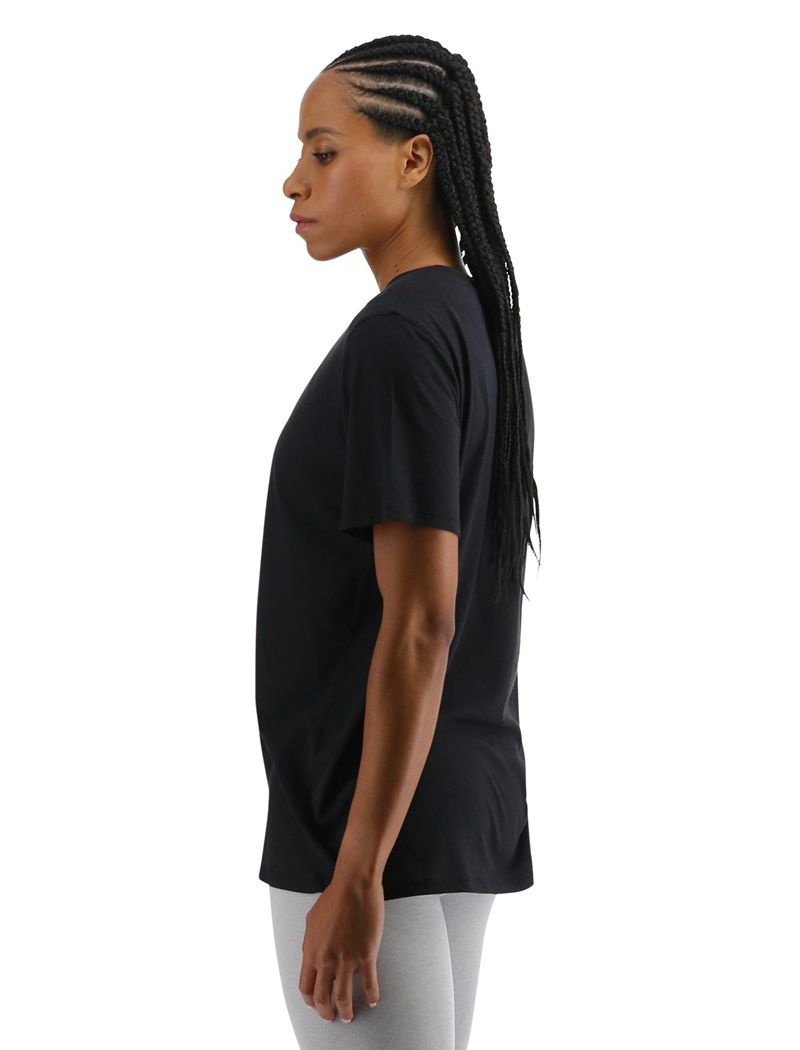 T-Shirt Tyr Ultrasoft Legere Tech Femme Noir | 26669892GED