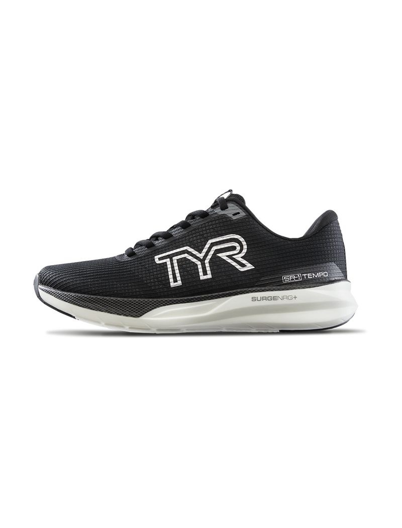 Chaussure Running Tyr Sr-1 Tempo Runner Homme Noir Blanche | 68319946ATW