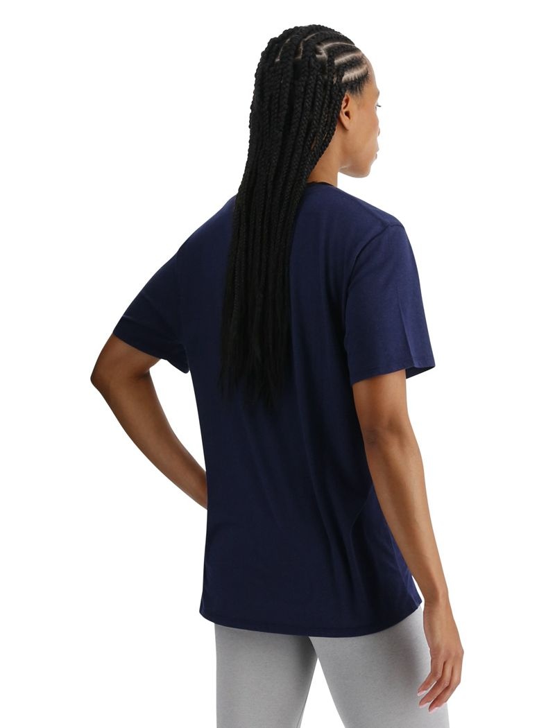 T-Shirt Tyr Ultrasoft Legere Tech Femme Bleu Marine | 38915310WIV