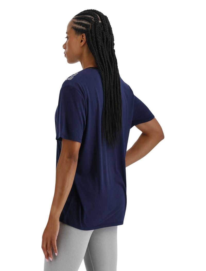 T-Shirt Tyr Ultrasoft Legere Tech Femme Bleu Marine | 38915310WIV