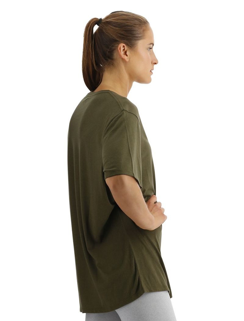 T-Shirt Tyr Ultrasoft Legere Tech Femme Vert Olive | 56584858FPP