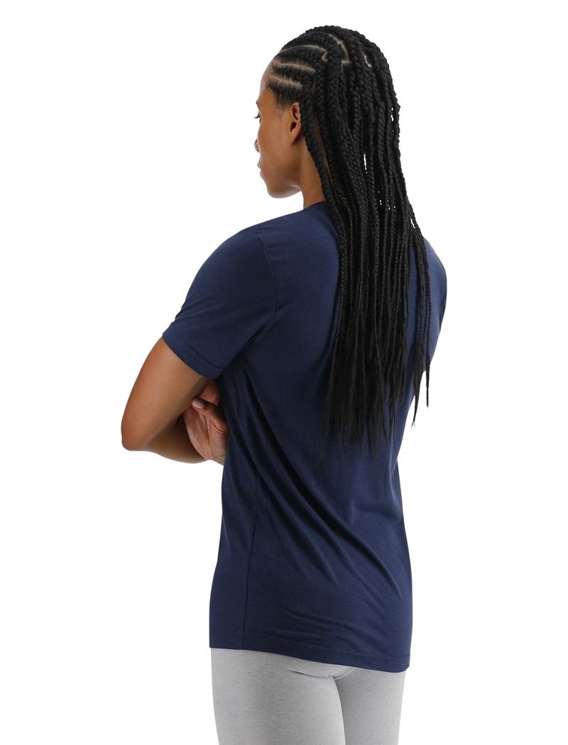 T-Shirt Tyr Ultrasoft Big Logo Tri-blend Tech Femme Bleu Marine | 13794306NZO