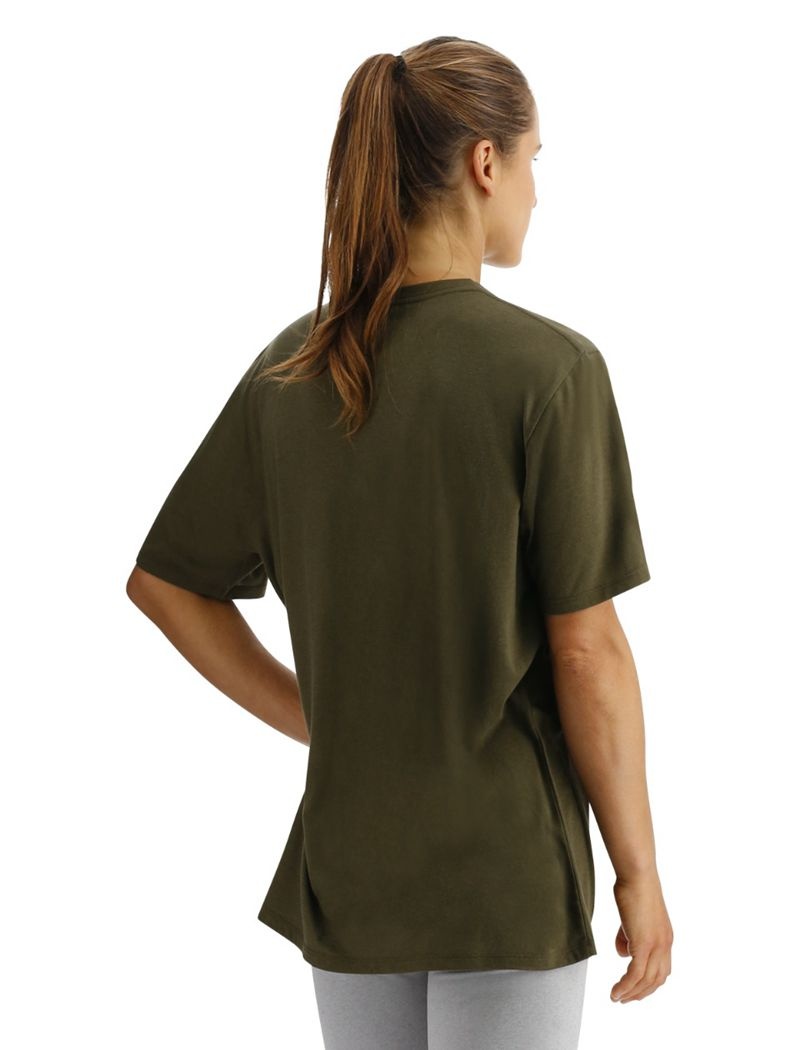 T-Shirt Tyr Ultrasoft Big Logo Tri-blend Tech Femme Vert Olive | 36278557GAV