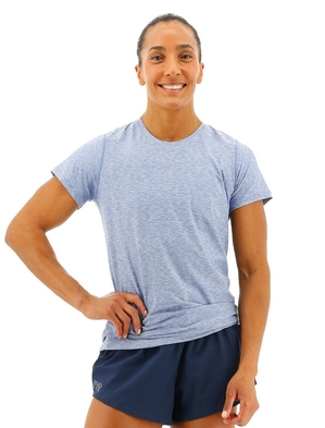 T-Shirt Tyr Airtec? Corta Sleeve Femme Bleu | 52442810ZDS