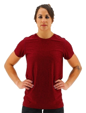 T-Shirt Tyr Airtec? Corta Sleeve Femme Bordeaux | 36482377EFM