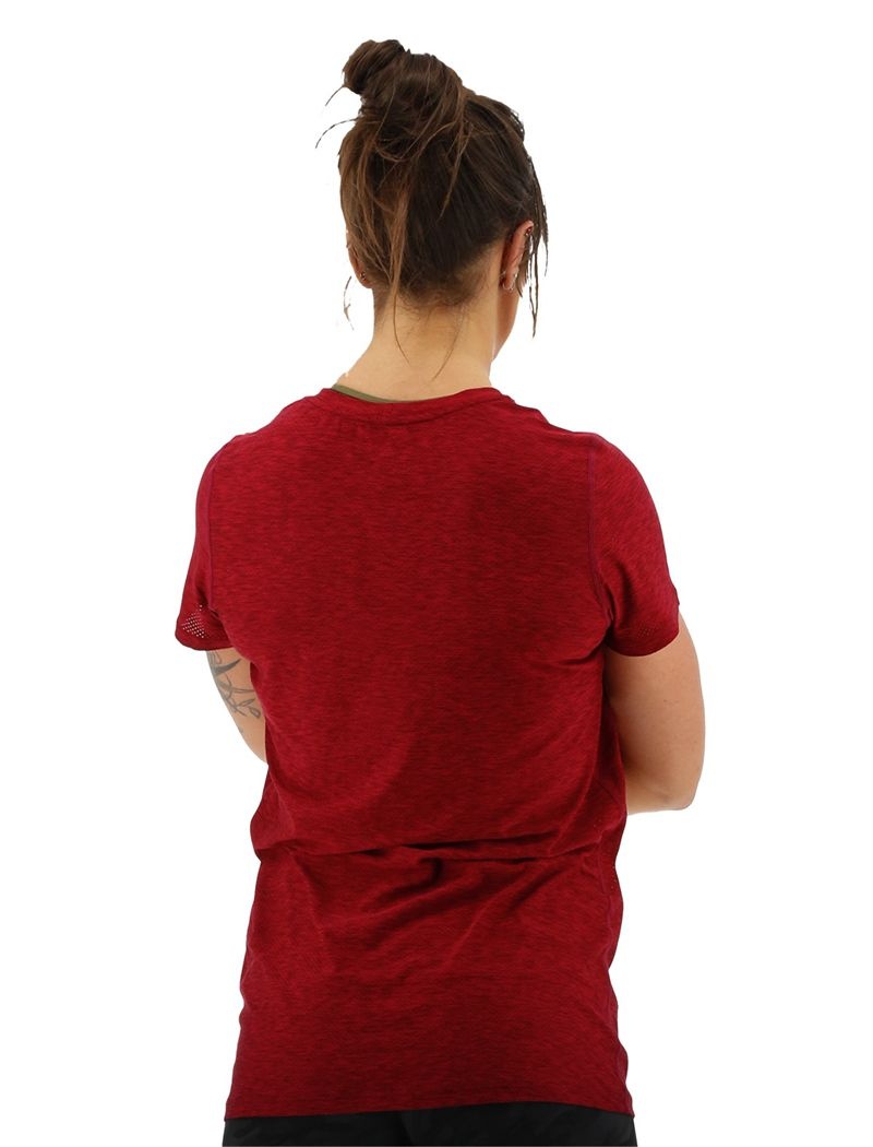 T-Shirt Tyr Airtec? Corta Sleeve Femme Bordeaux | 36482377EFM