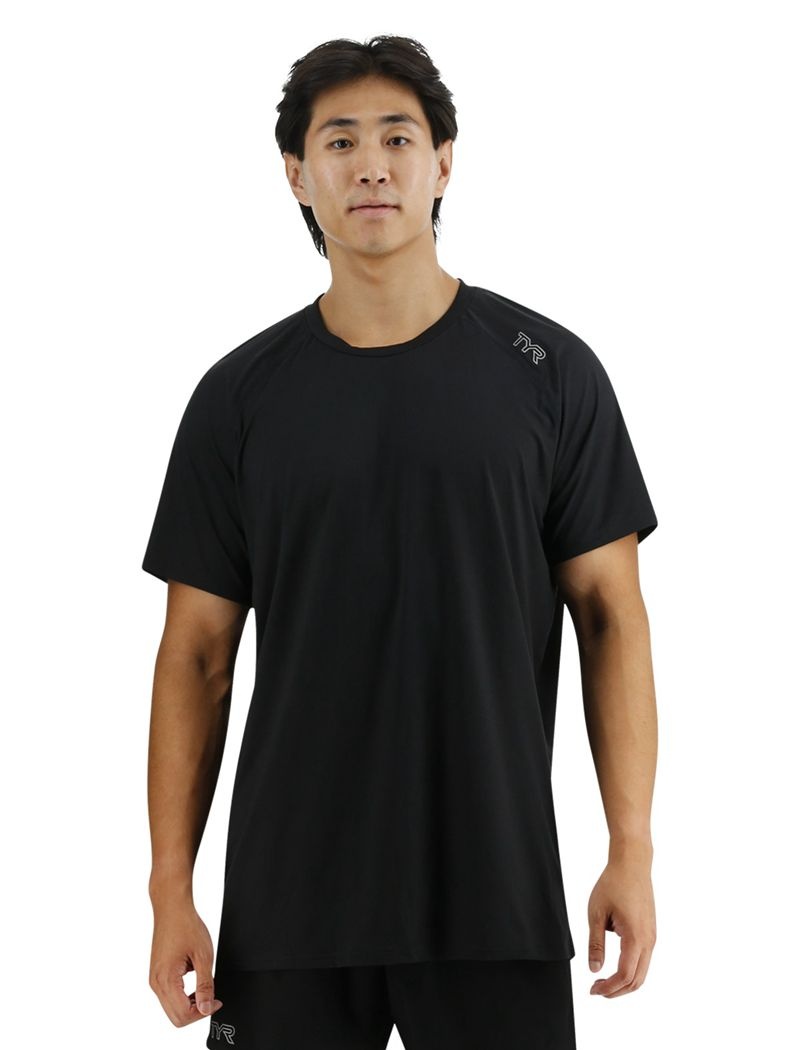 T-Shirt Tyr Climadry? Raglan Tech Homme Noir | 21670469XND