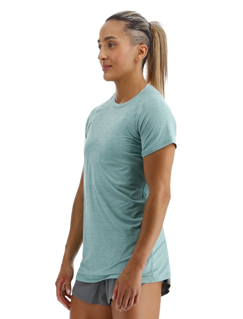 T-Shirt Tyr Climadry? Raglan Femme Turquoise Clair | 35525359ZOM