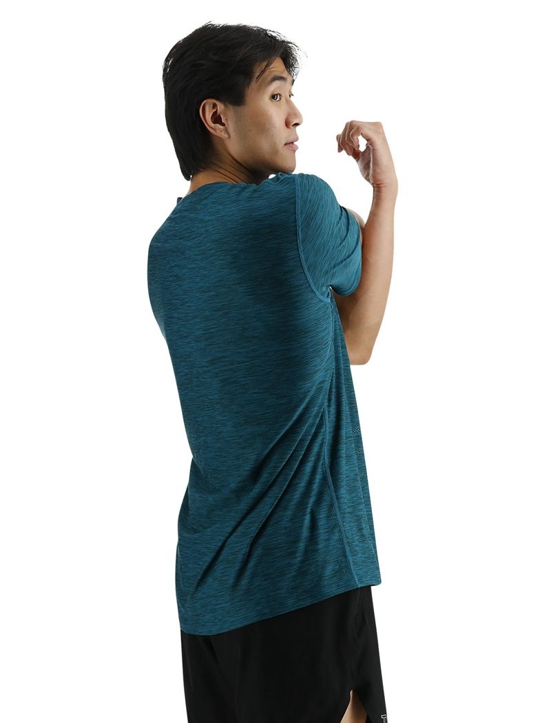 T-Shirt Tyr Airtec? Homme Bleu Vert | 36873124BKL