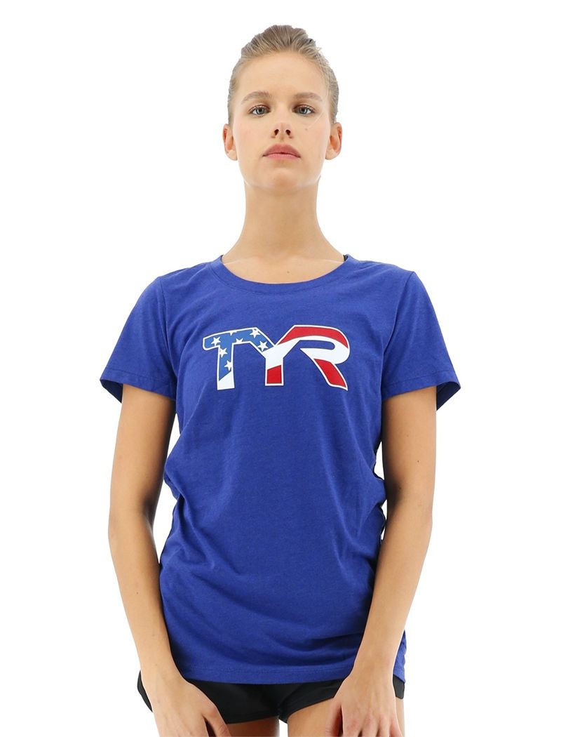 T-Shirt Tyr Graphique - King Femme Bleu Marine | 56798647VJS