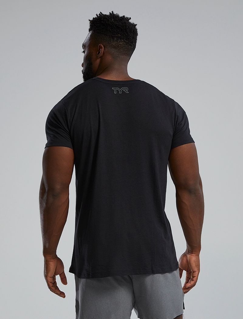 T-Shirt Tyr Ultrasoft? Corta Sleeve Graphique Always In Front Box Homme Rouge Noir | 95673620QLG