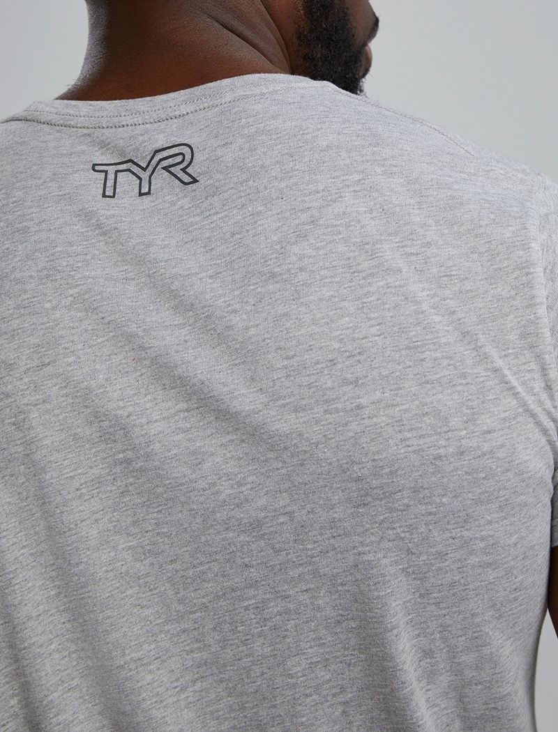 T-Shirt Tyr Ultrasoft? Corta Sleeve Graphique Take Flight Homme Grise | 45910975SSU