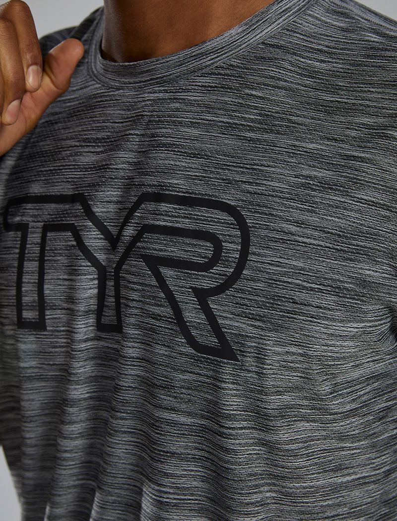 T-Shirt Tyr Airtec? Big Logo Homme Grise | 63199818TMG