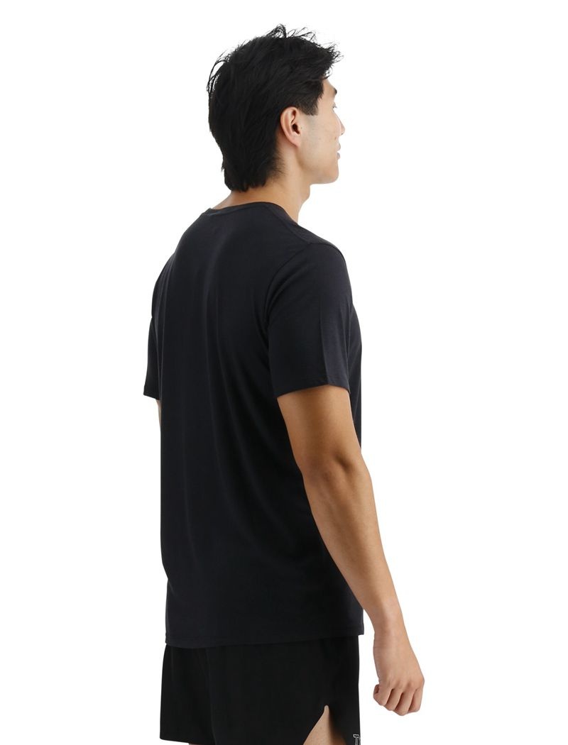 T-Shirt Tyr Ultrasoft Big Logo Tri-blend Tech Homme Noir | 86346779ALJ