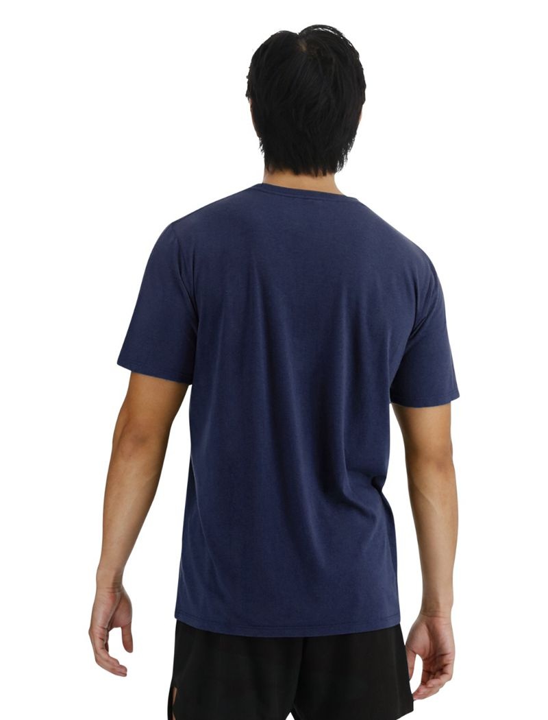 T-Shirt Tyr Ultrasoft Big Logo Tri-blend Tech Homme Bleu Marine | 38914173HZM