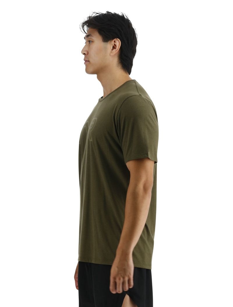 T-Shirt Tyr Ultrasoft Big Logo Tri-blend Tech Homme Vert Olive | 29996124VIR