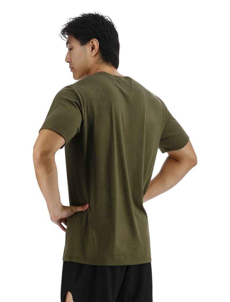 T-Shirt Tyr Ultrasoft Big Logo Tri-blend Tech Homme Vert Olive | 29996124VIR