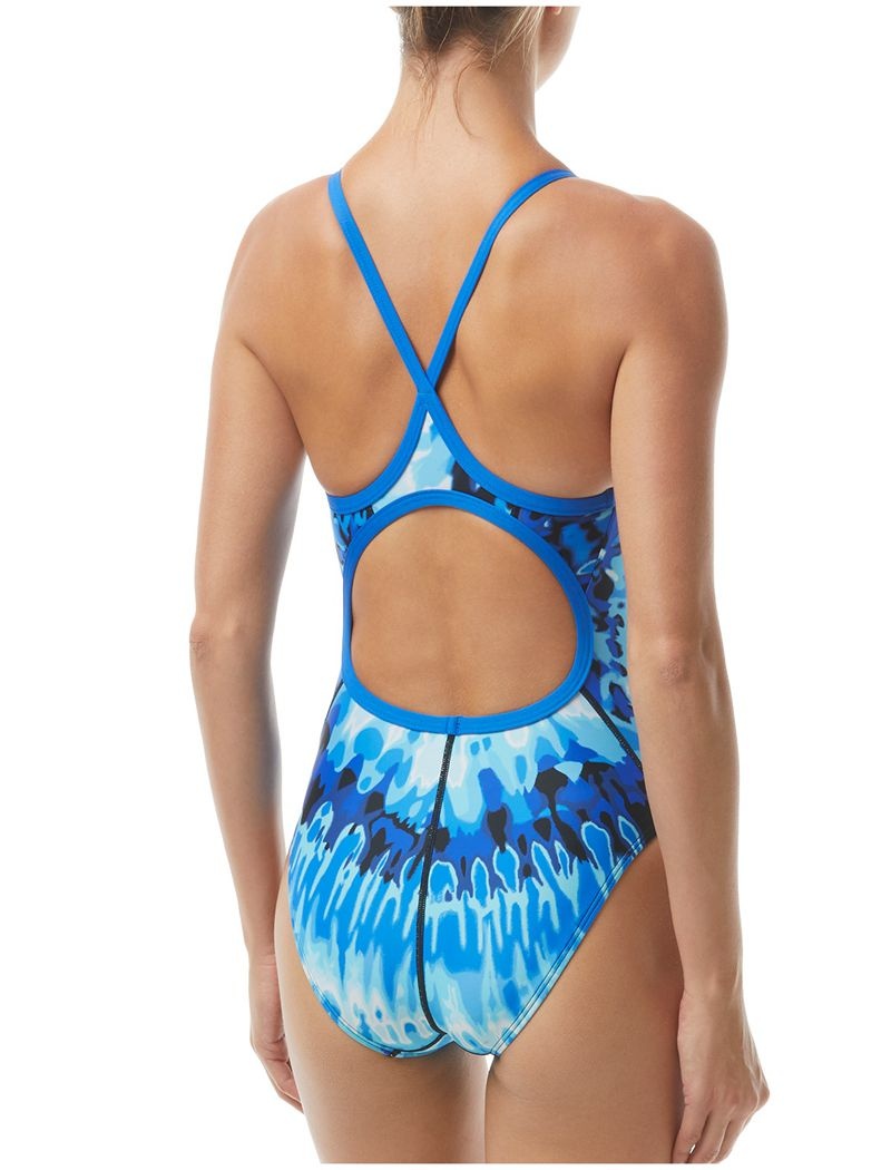 Maillot de Bain Tyr Durafast Elite? Diamondfit Bohemian Femme Bleu | 02568902WAL