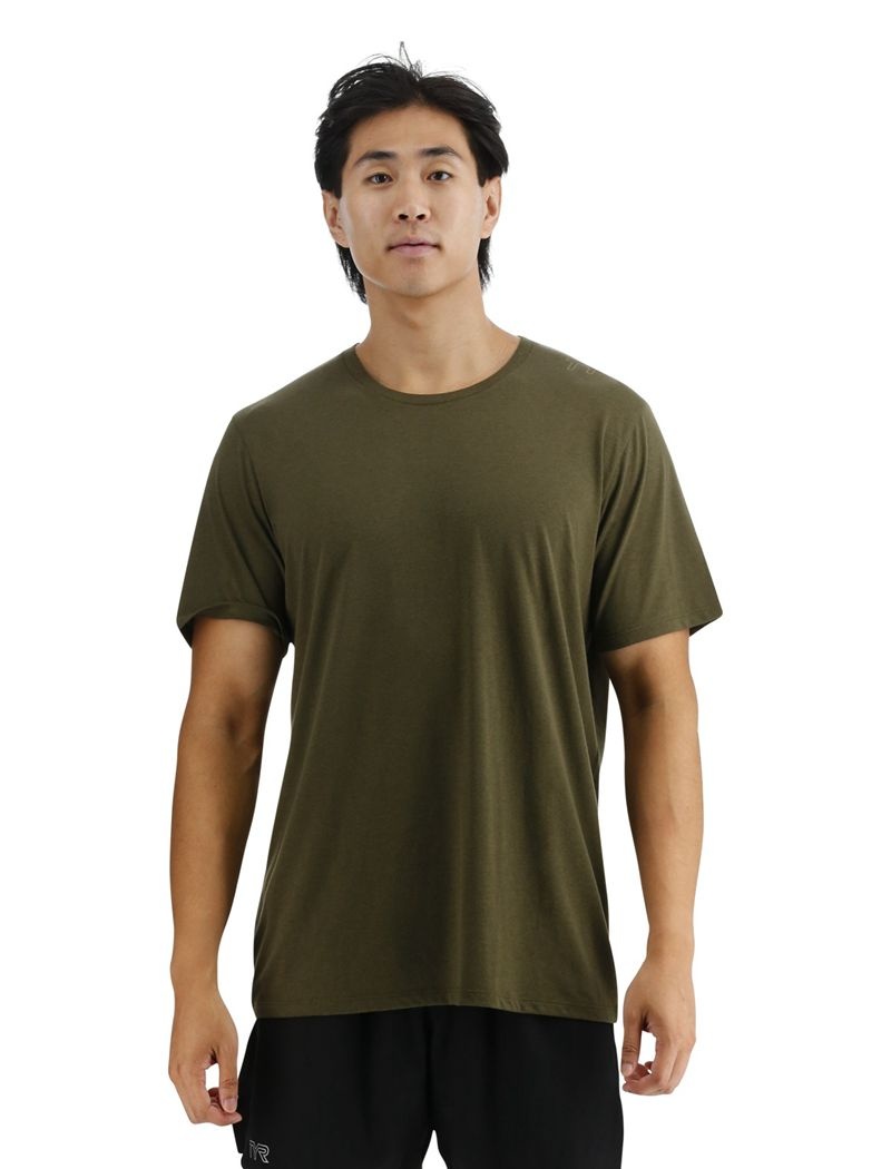 T-Shirt Tyr Ultrasoft Legere Tech Homme Vert Olive | 71673447YZH