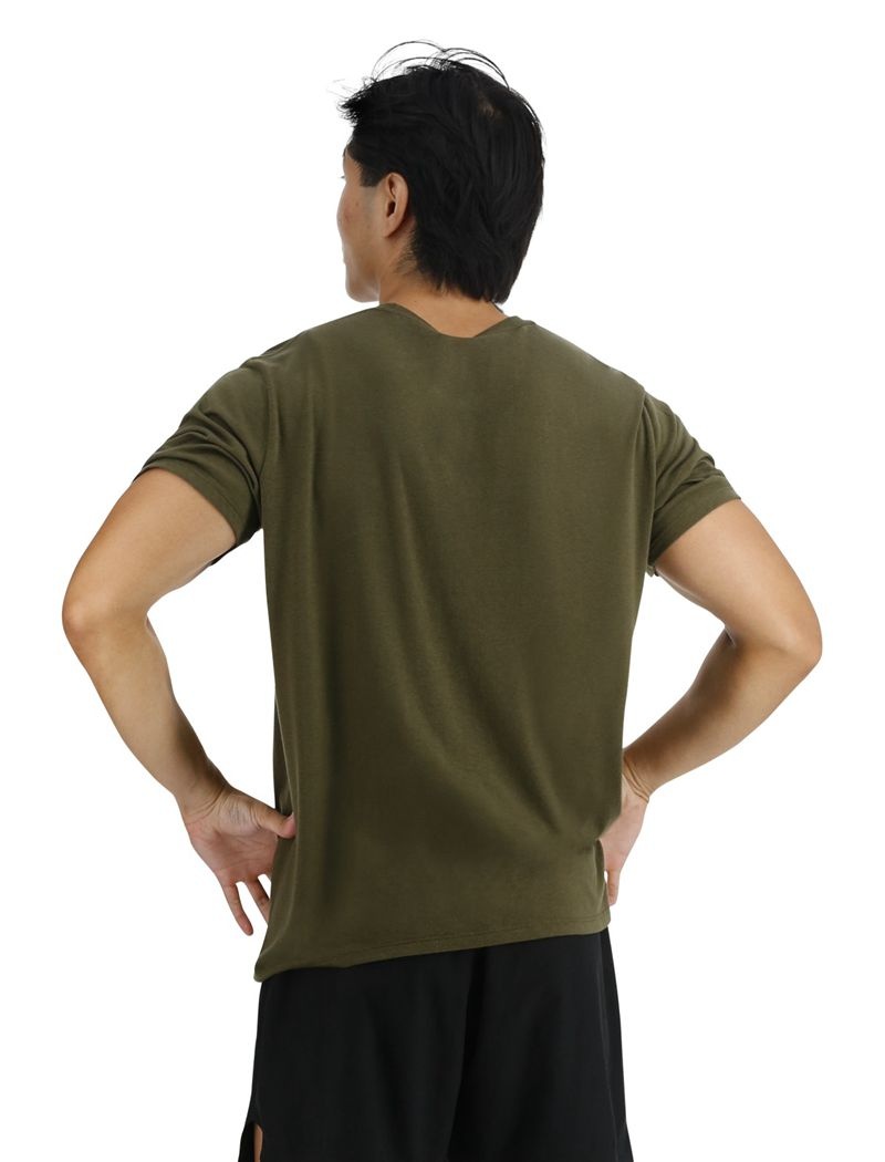 T-Shirt Tyr Ultrasoft Legere Tech Homme Vert Olive | 71673447YZH